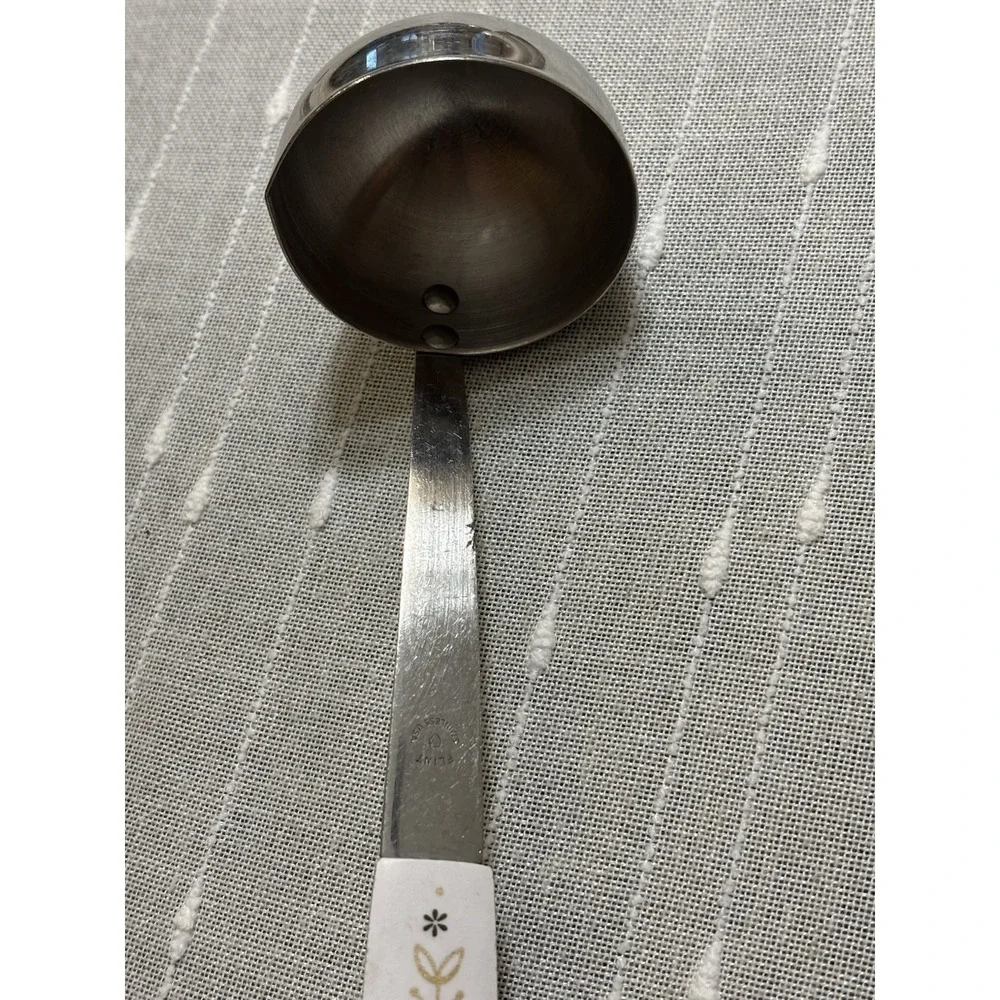 Vintage Flint Arrowhead Stainless Small Kitchen Ladle Wheat Harvest Handle 9.5